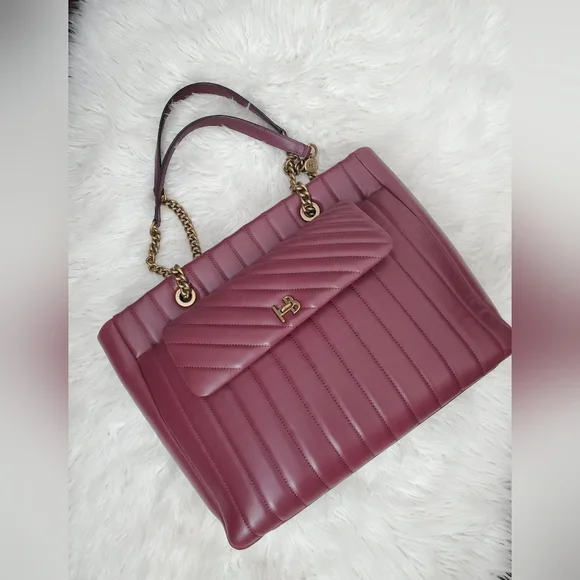 HENRI BENDEL 712 OXBLOOD EXTRA LARGE TOTE BAG